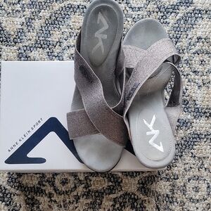 Anne Klein Silver Strappy Sandals